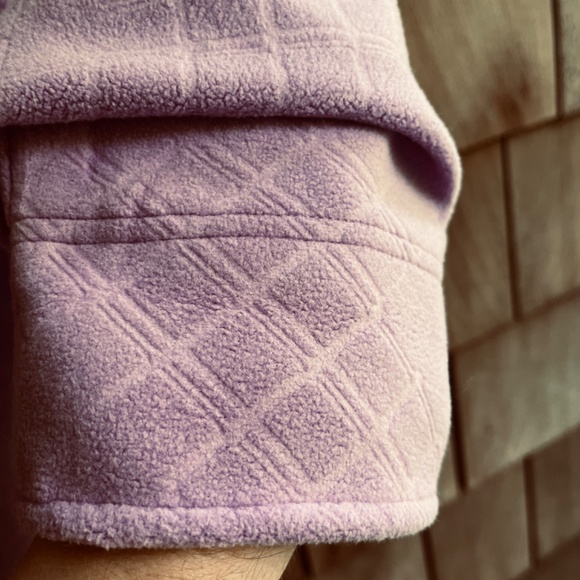 Alia Petite Structured Checkered Fleece Jacket Lilac Full Zip Long Sleeve PL/G - Picture 8 of 14